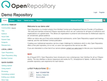 Tablet Screenshot of demo.openrepository.com